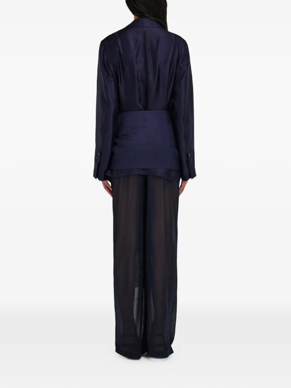 Ferragamo Zijden shirtjack Blauw