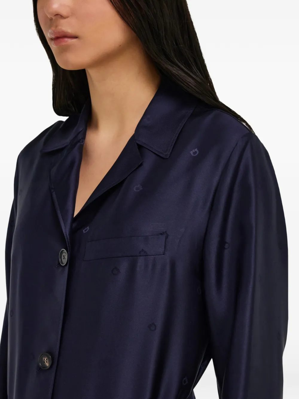 Ferragamo Zijden shirtjack Blauw