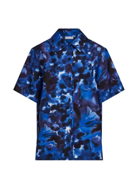 Ferragamo camisa manga corta con estampado de clavel