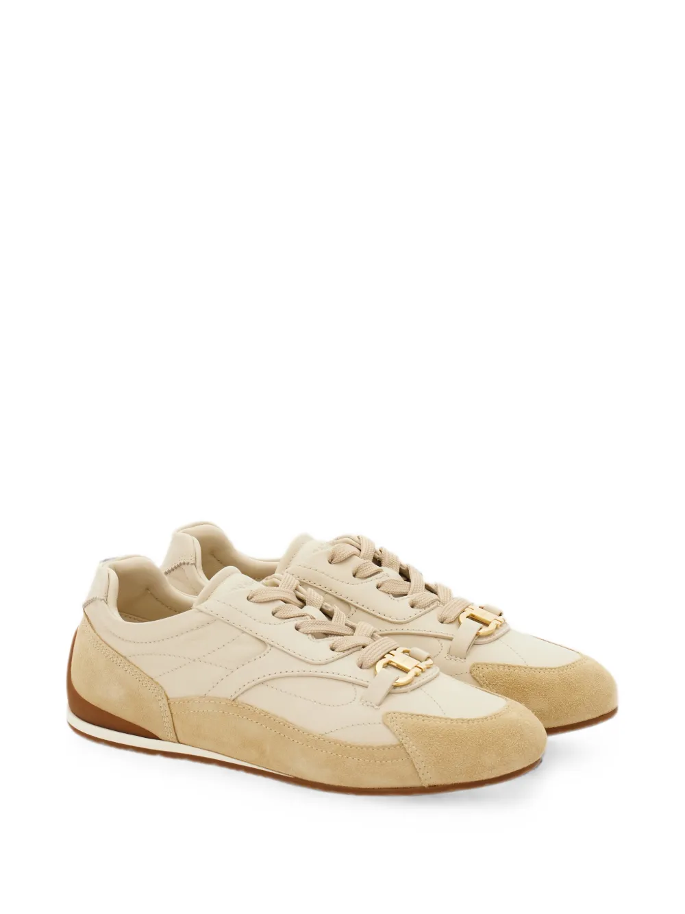 Ferragamo Gancini ornament sneakers Beige