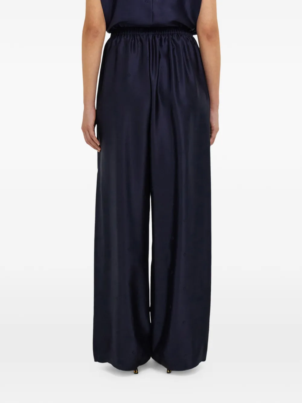 Ferragamo Zijden broek Blauw