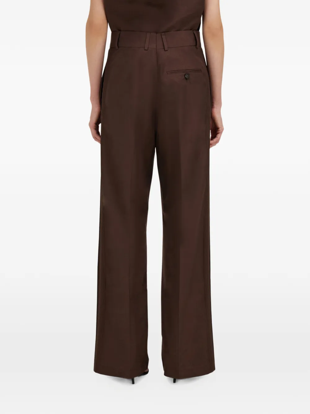 Ferragamo Pantalon met gancini-detail Bruin