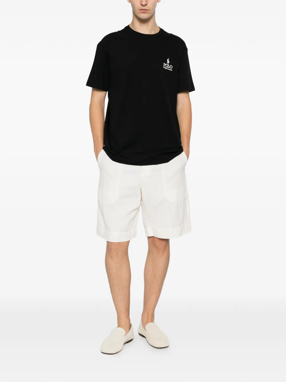 Polo Ralph Lauren T-shirt met geborduurd logo Zwart