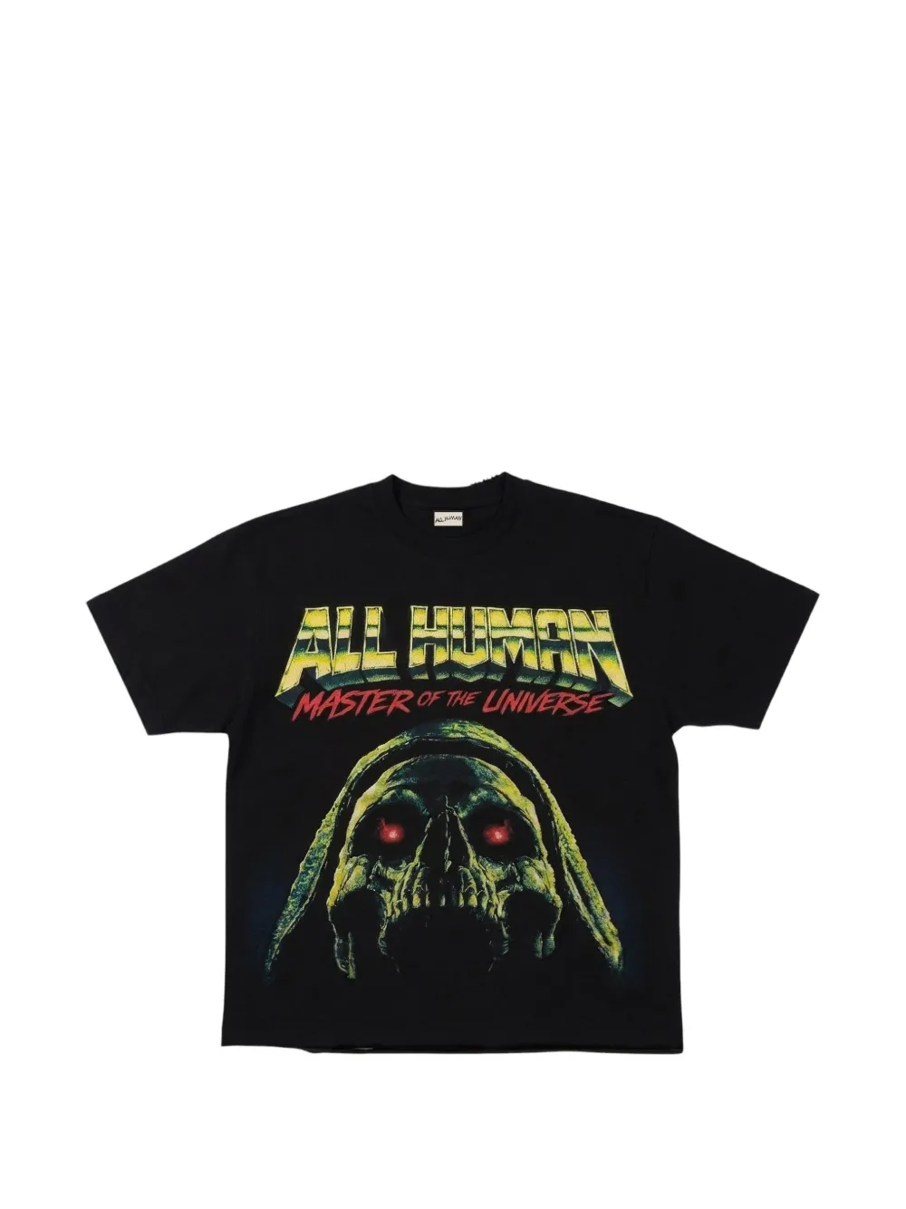 ALL HUMAN distressed graphic-print T-shirt - Nero