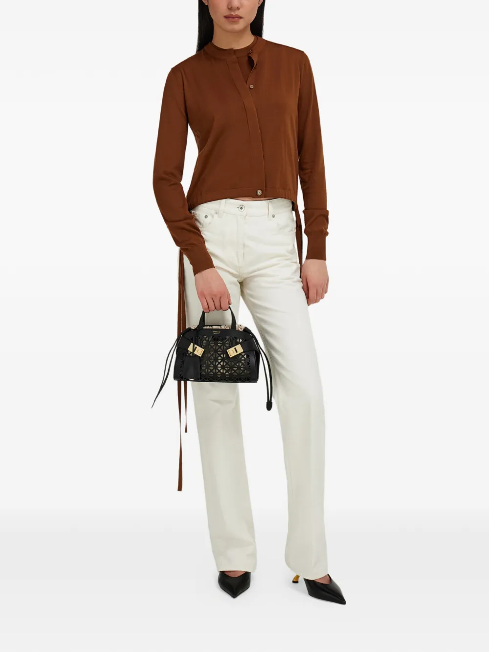 Ferragamo Hug mini-handtas Zwart