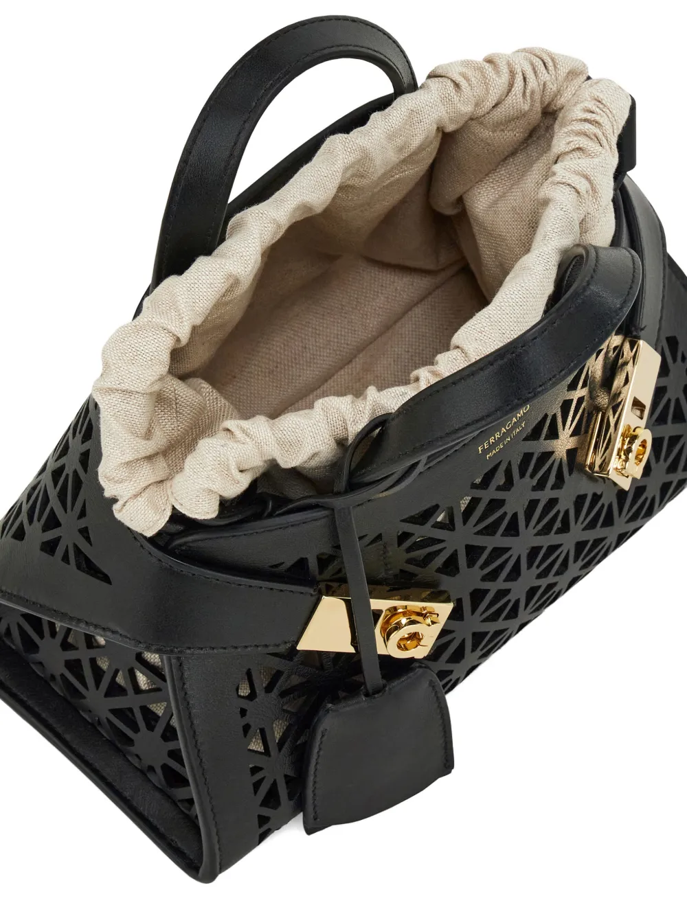 Ferragamo Hug mini-handtas Zwart