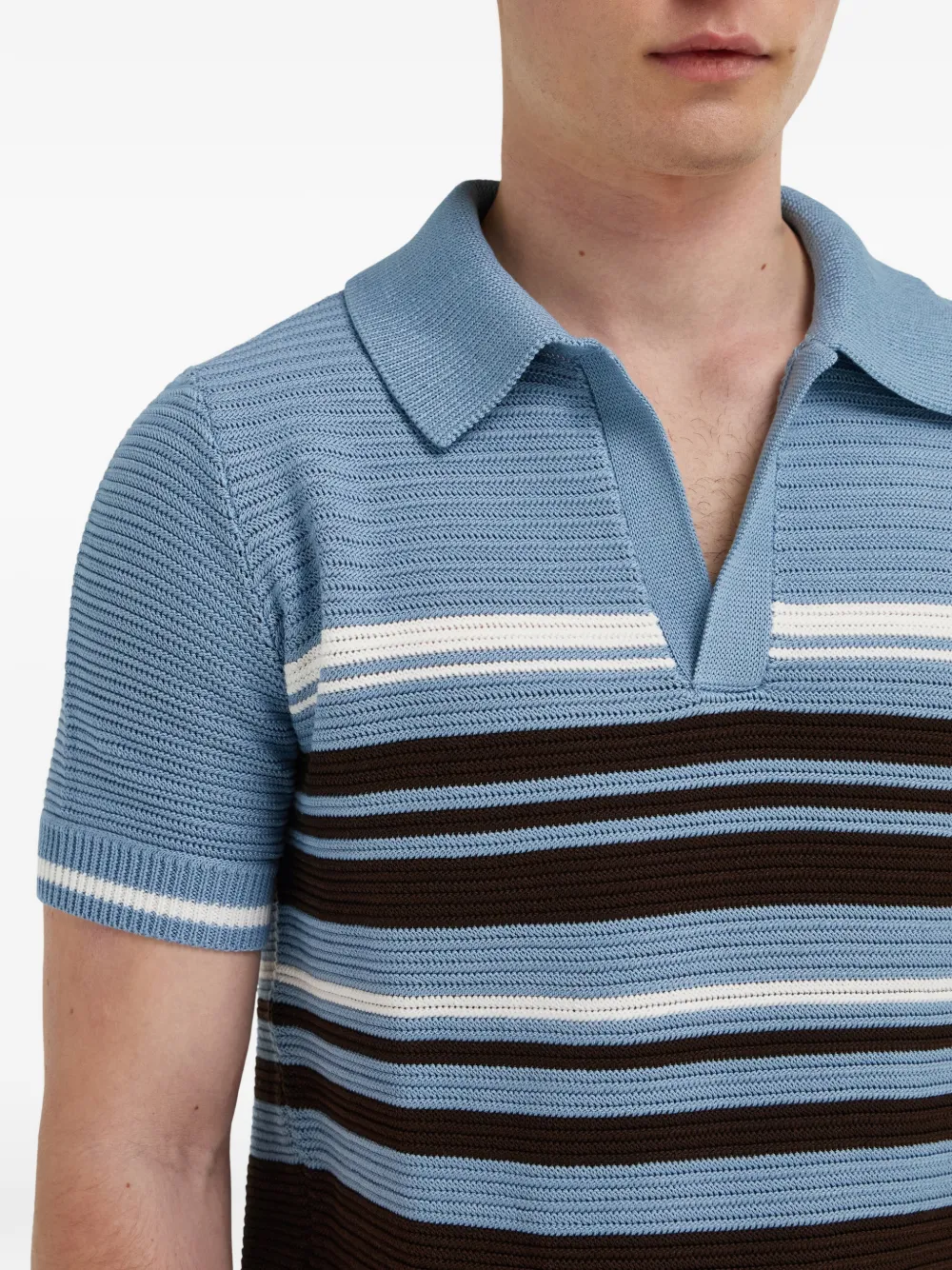 Ferragamo Gestreept T-shirt Blauw