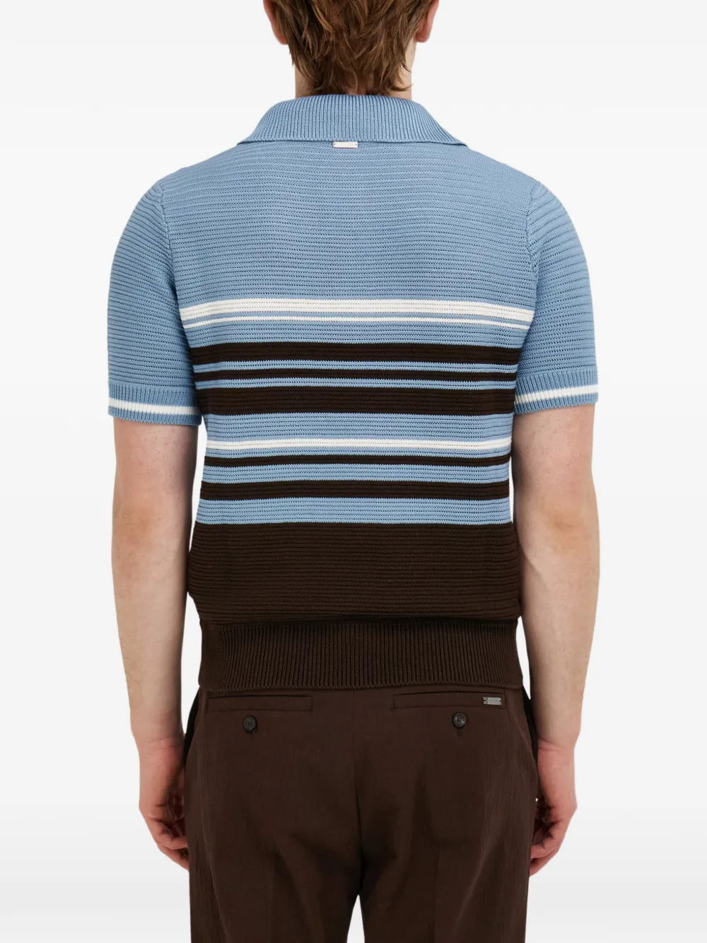 Ferragamo Gestreept T-shirt Blauw