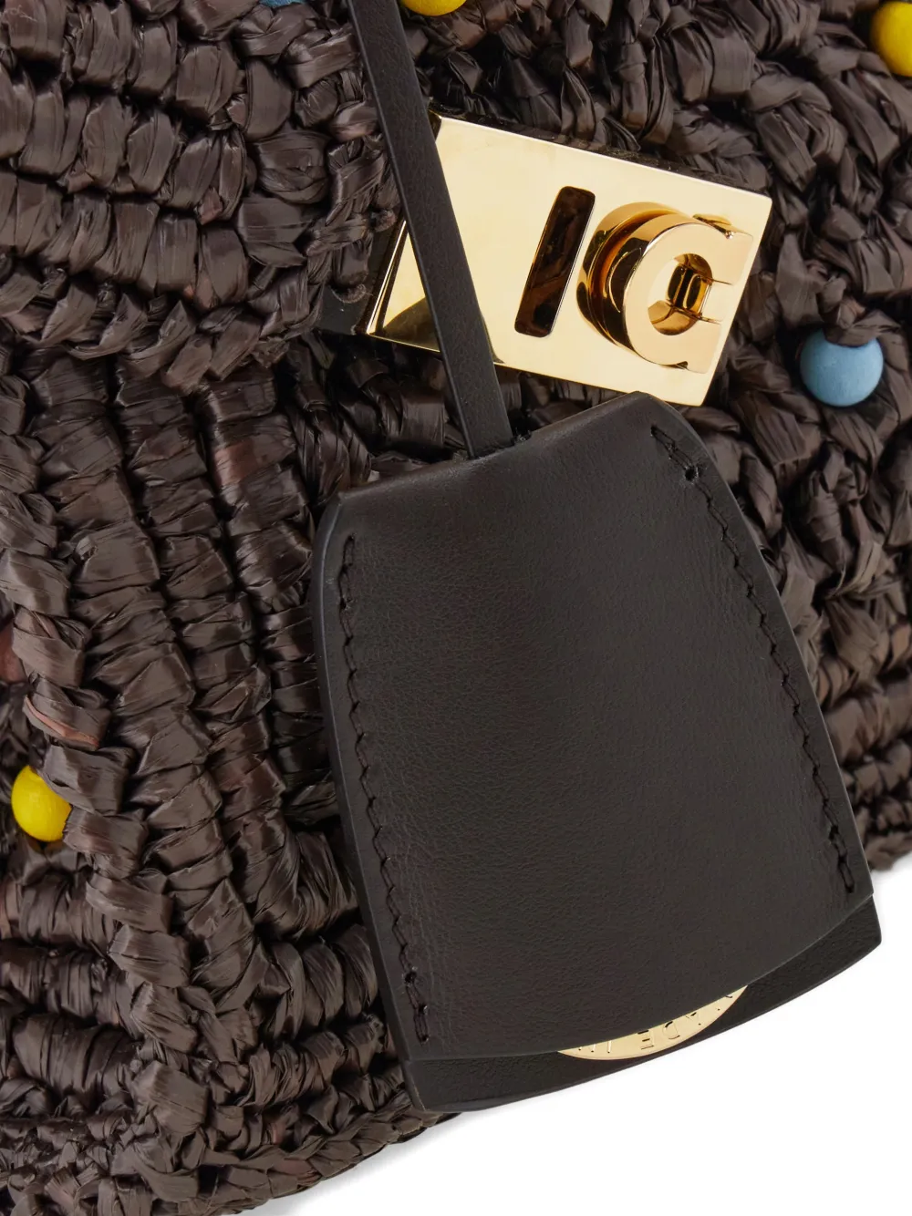 Ferragamo Hug shopper verfraaid met kralen Bruin