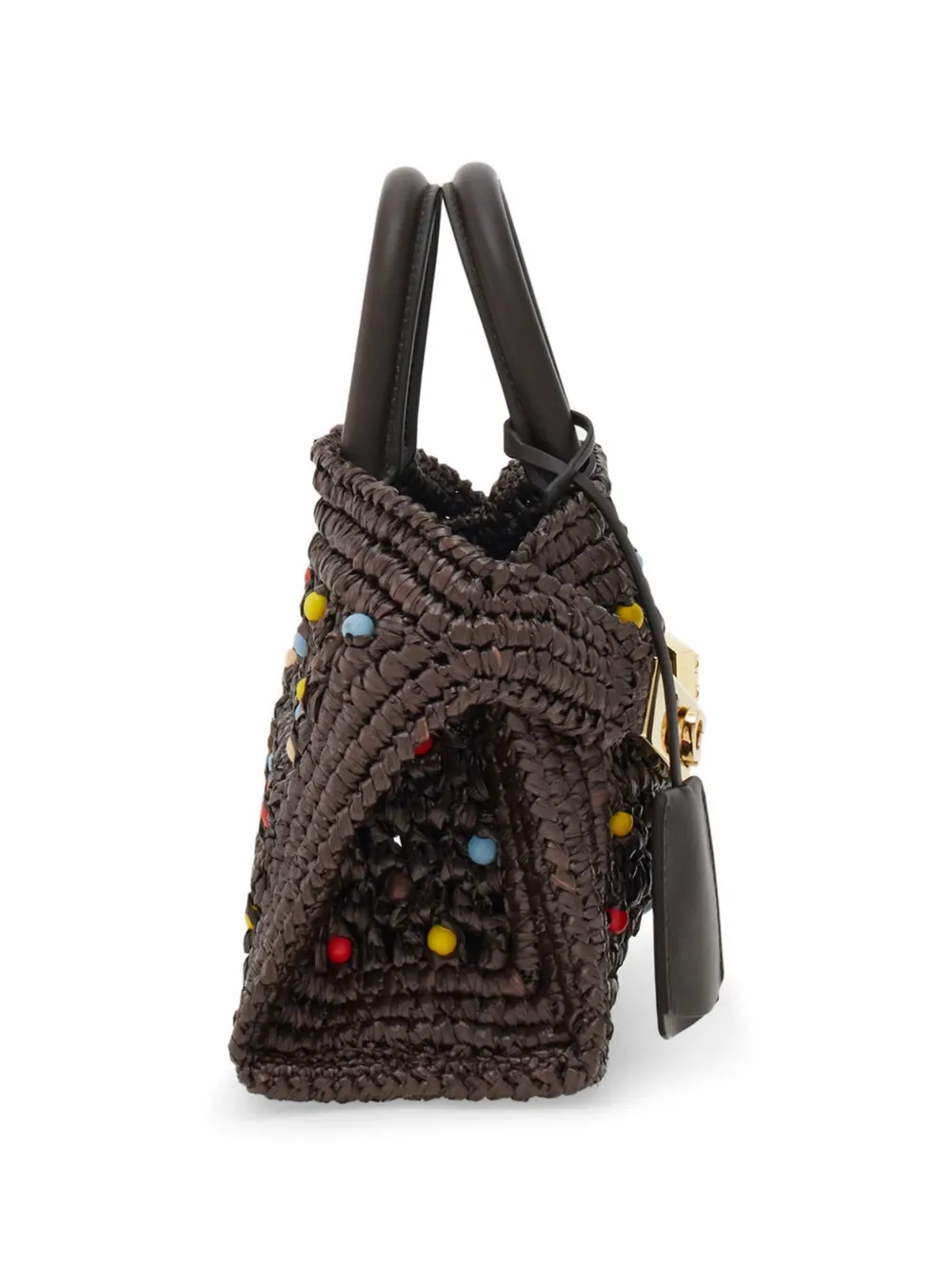 Ferragamo Hug shopper verfraaid met kralen Bruin