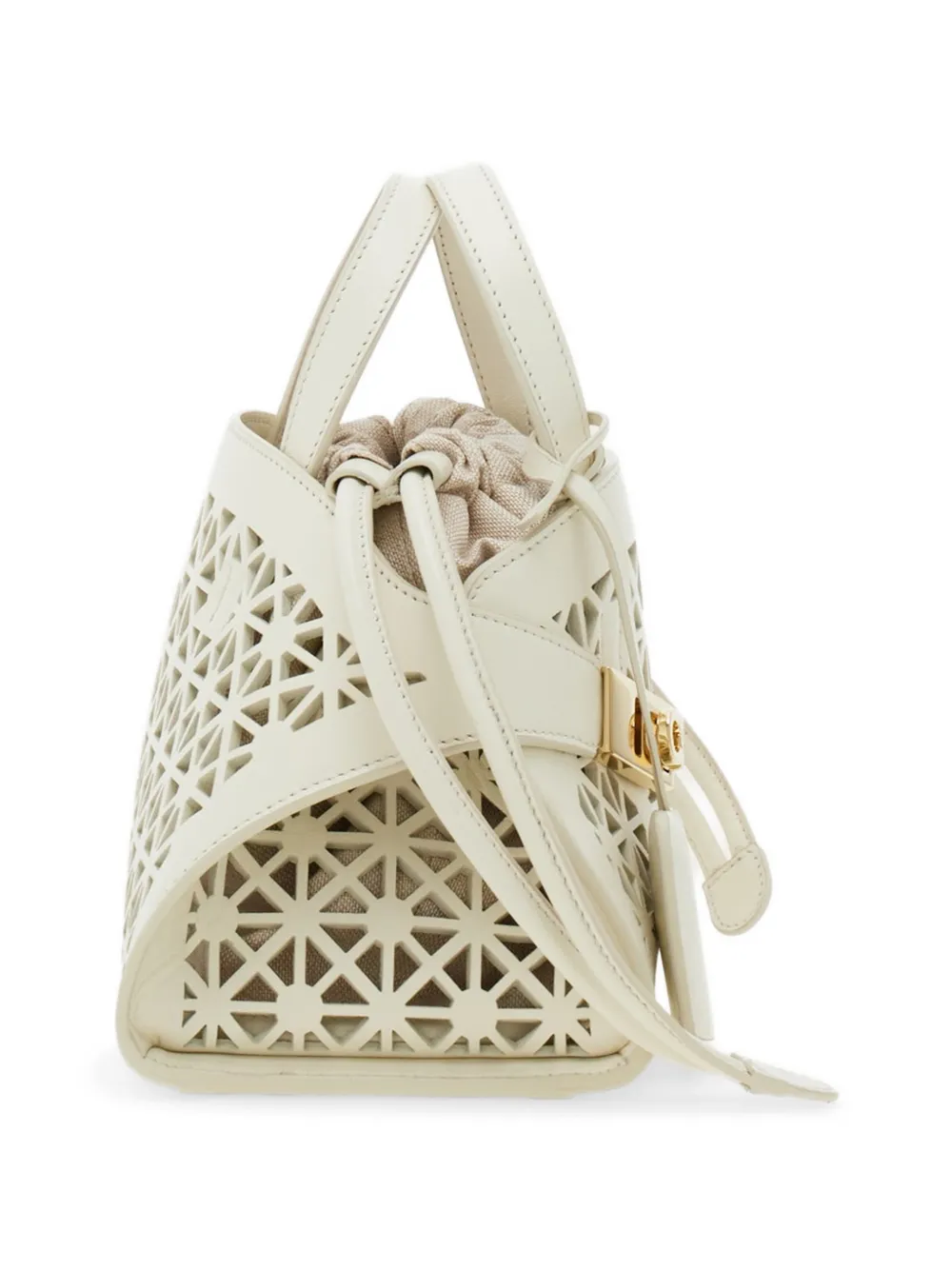 Ferragamo Kleine Hug shopper met uitgesneden details Wit
