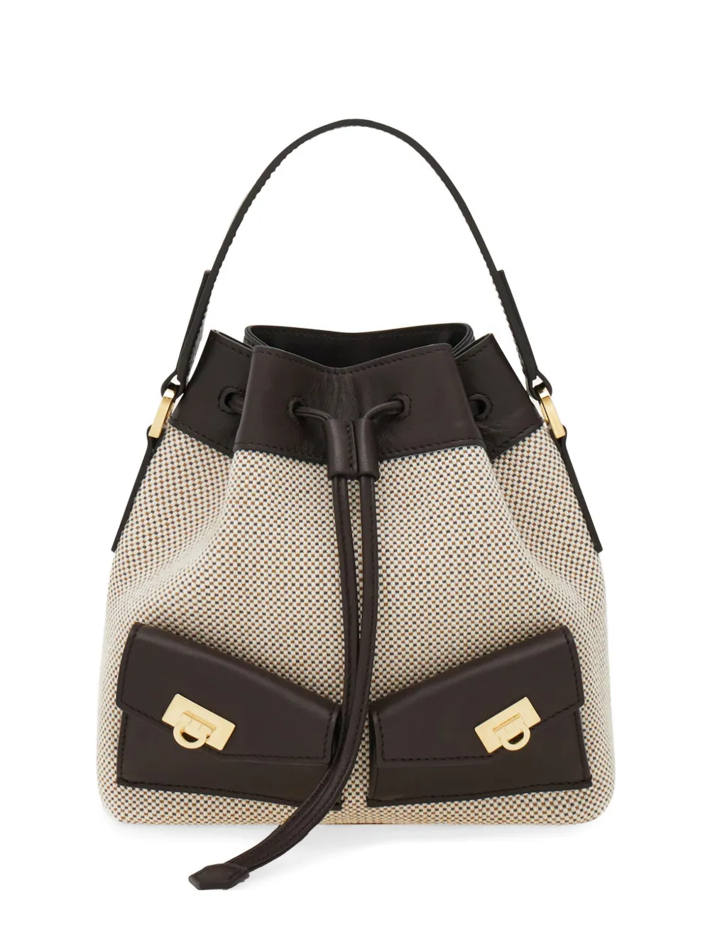Ferragamo multipocket bucket bag - Brown