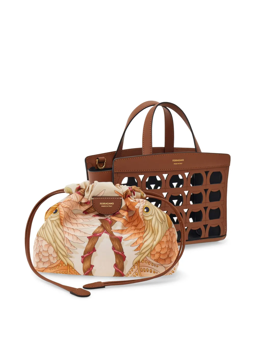 Ferragamo Kleine shopper Bruin