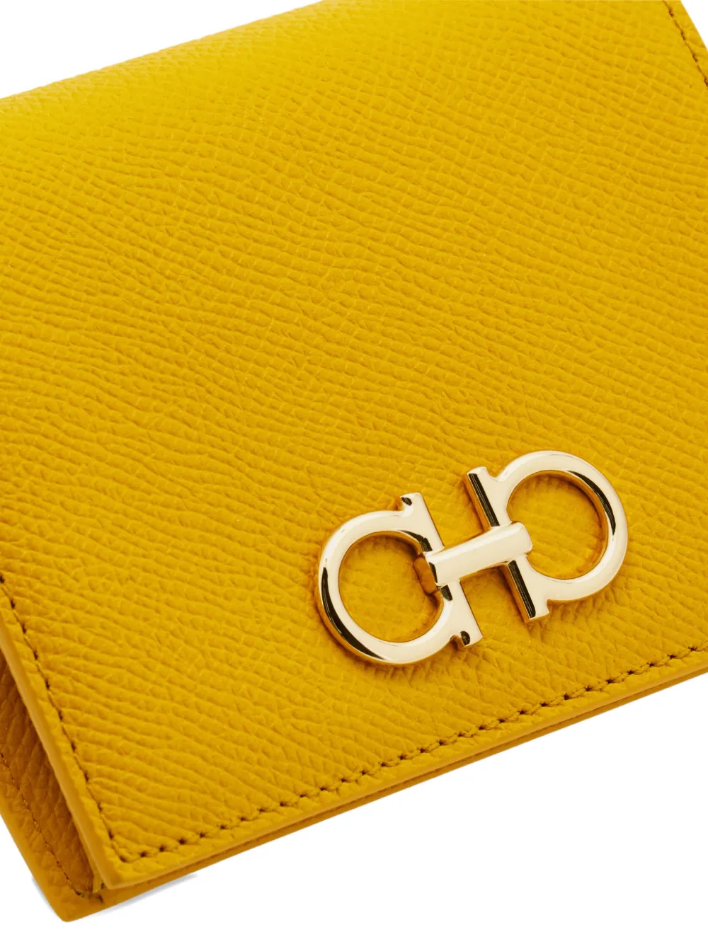 Ferragamo Gancini portemonnee Geel