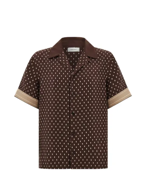 Ferragamo diamond-print silk shirt