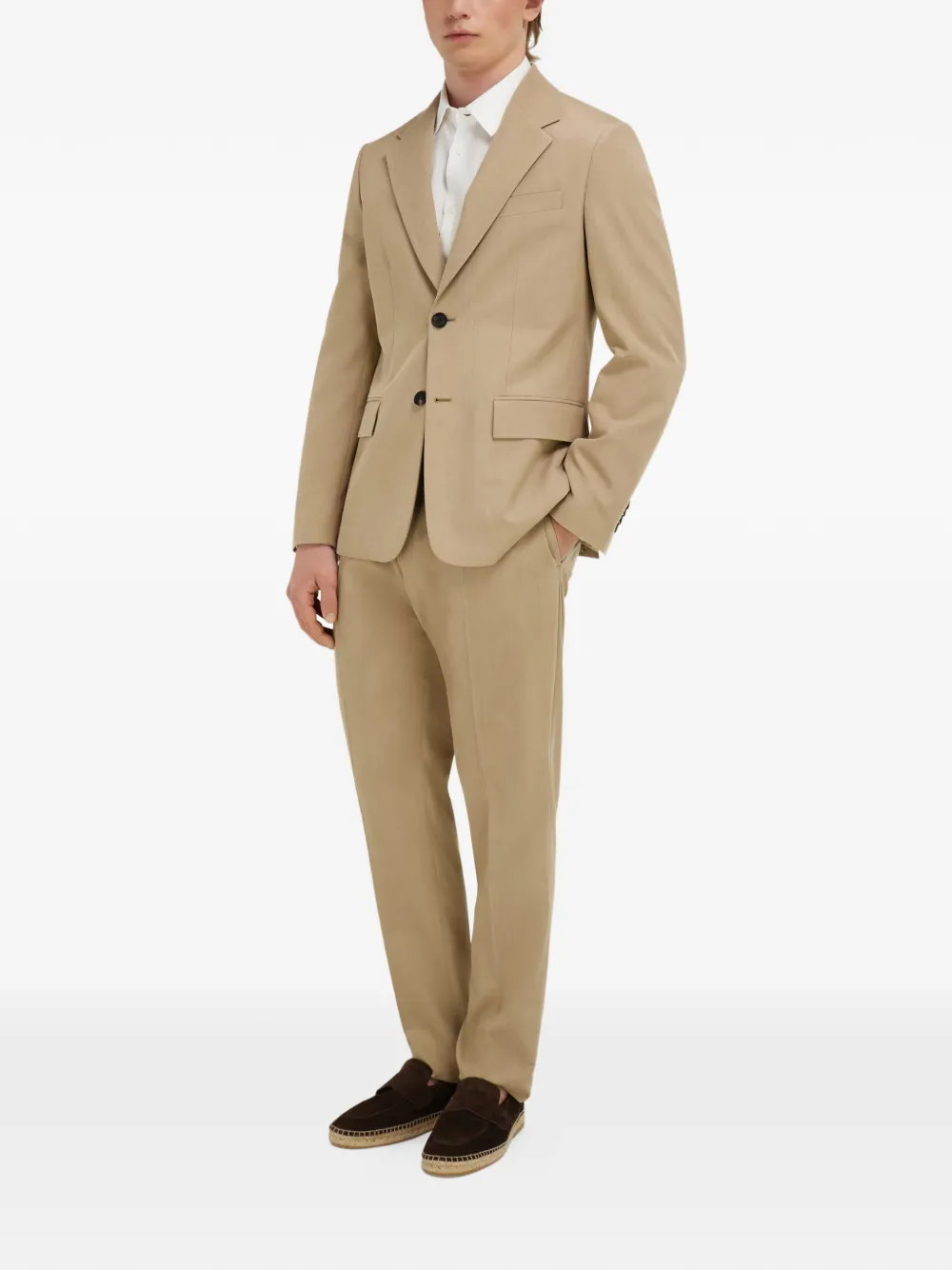 Ferragamo Zijden en wollen pantalon Beige