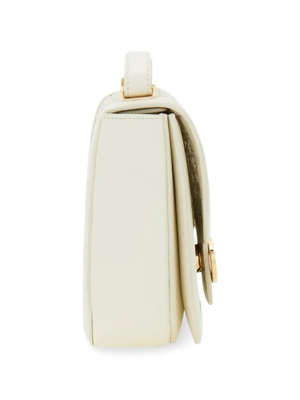Ferragamo Double Gancini North-South crossbodytas Wit