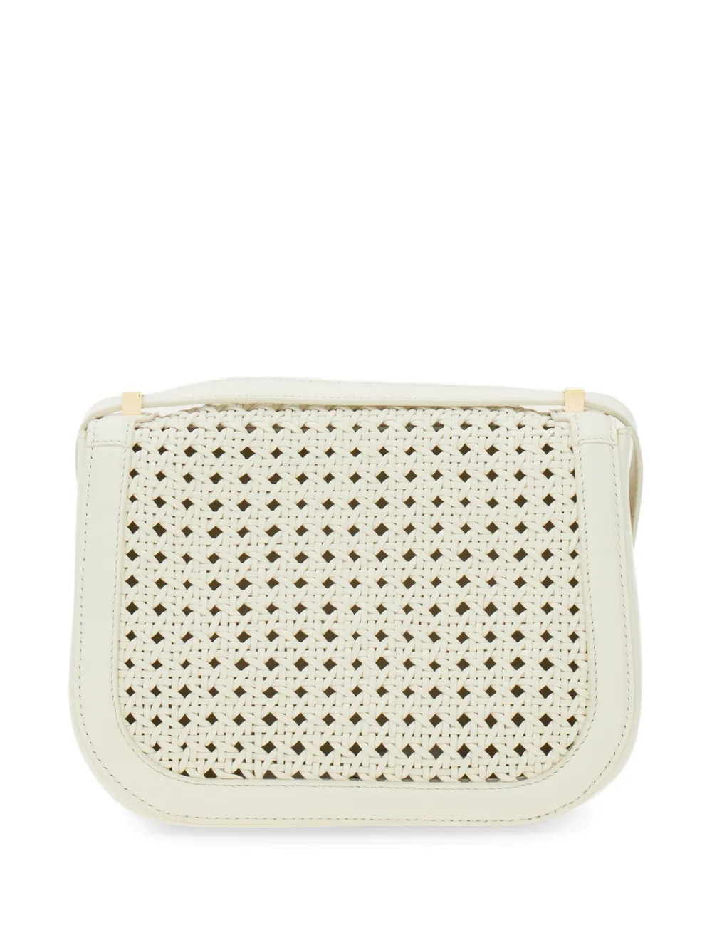 Ferragamo Double Gancini North-South crossbodytas Wit