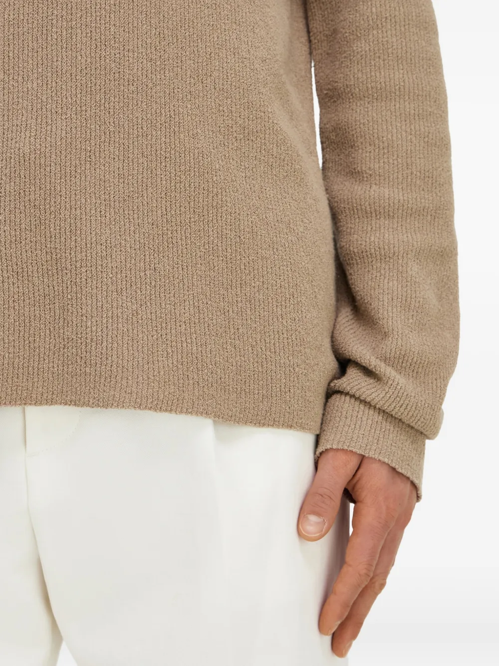 Ferragamo Poloshirt met lange mouwen Beige