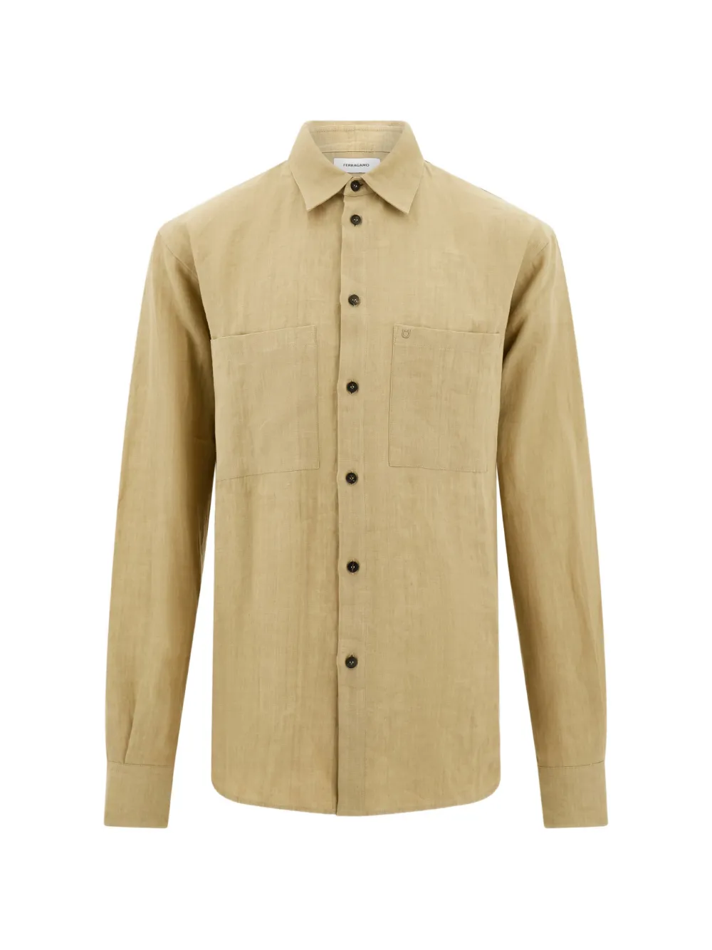 Ferragamo pure linen shirt - Nude