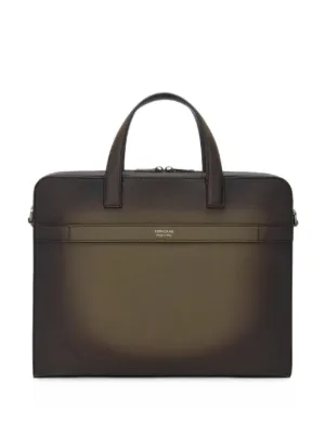 Prada Saffiano Leather Work Bag | Green | FARFETCH