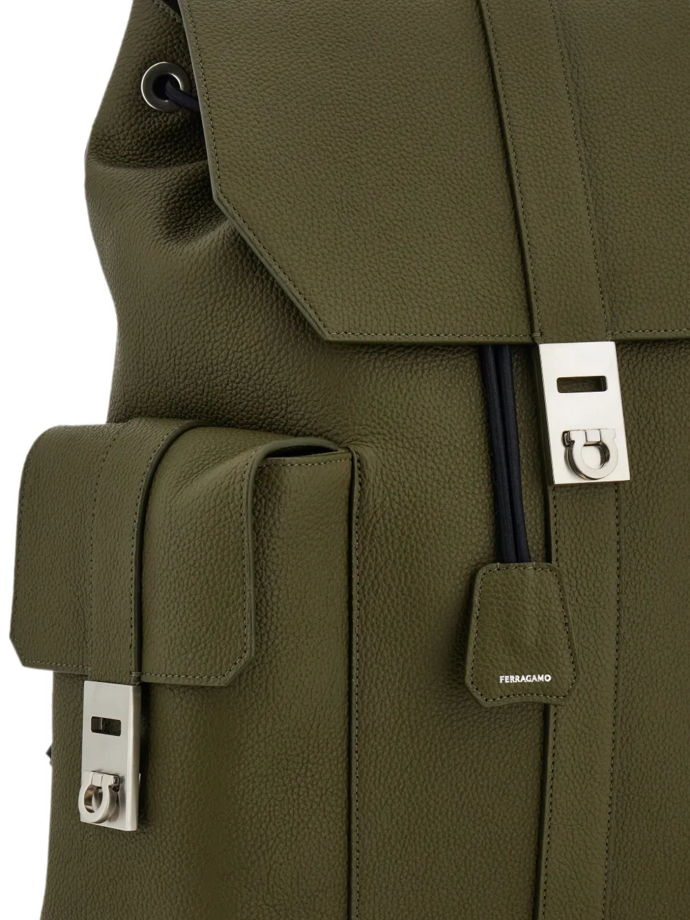 Ferragamo Utility rugzak met Hug gespen Groen
