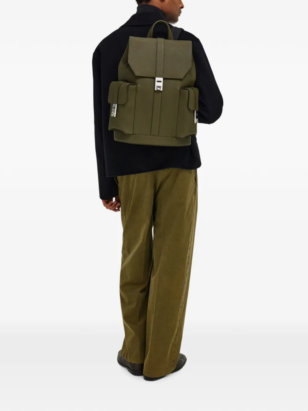 Ferragamo Utility rugzak met Hug gespen Groen