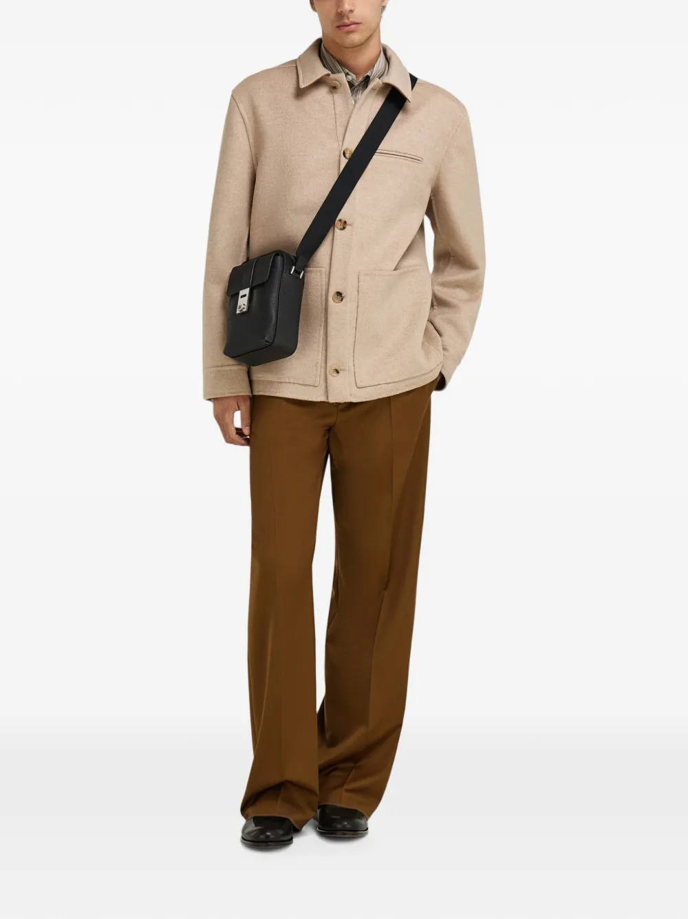 Ferragamo Hug crossbodytas met gesp Zwart
