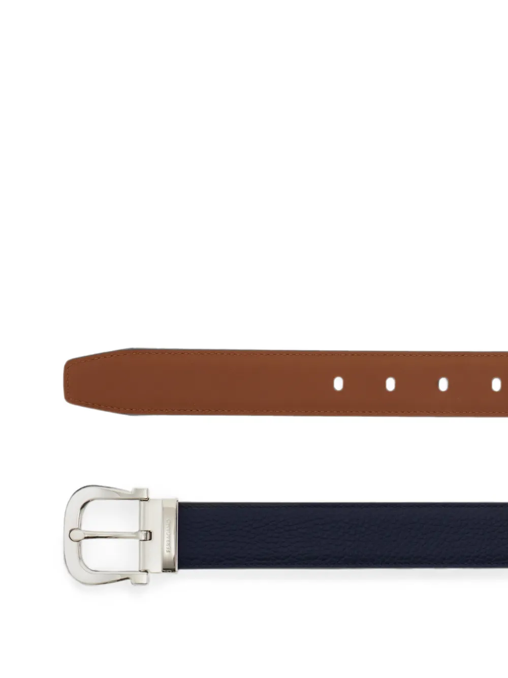 Ferragamo Omkeerbare en verstelbare Gancini riem Blauw