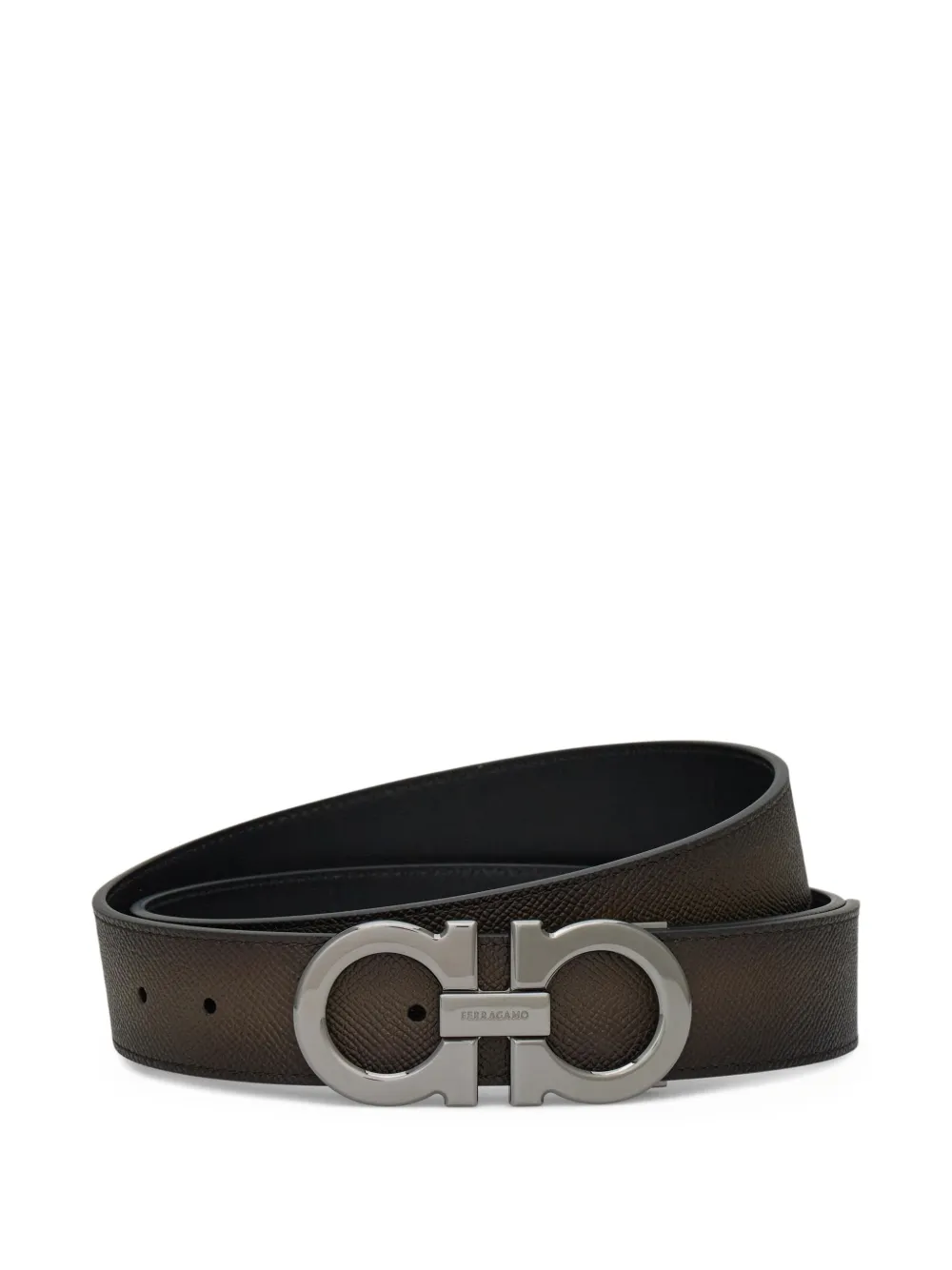 Ferragamo reversible and adjustable Gancini belt - Green