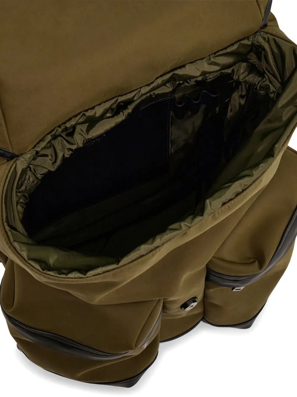 Ferragamo Canvas Backpack In Green