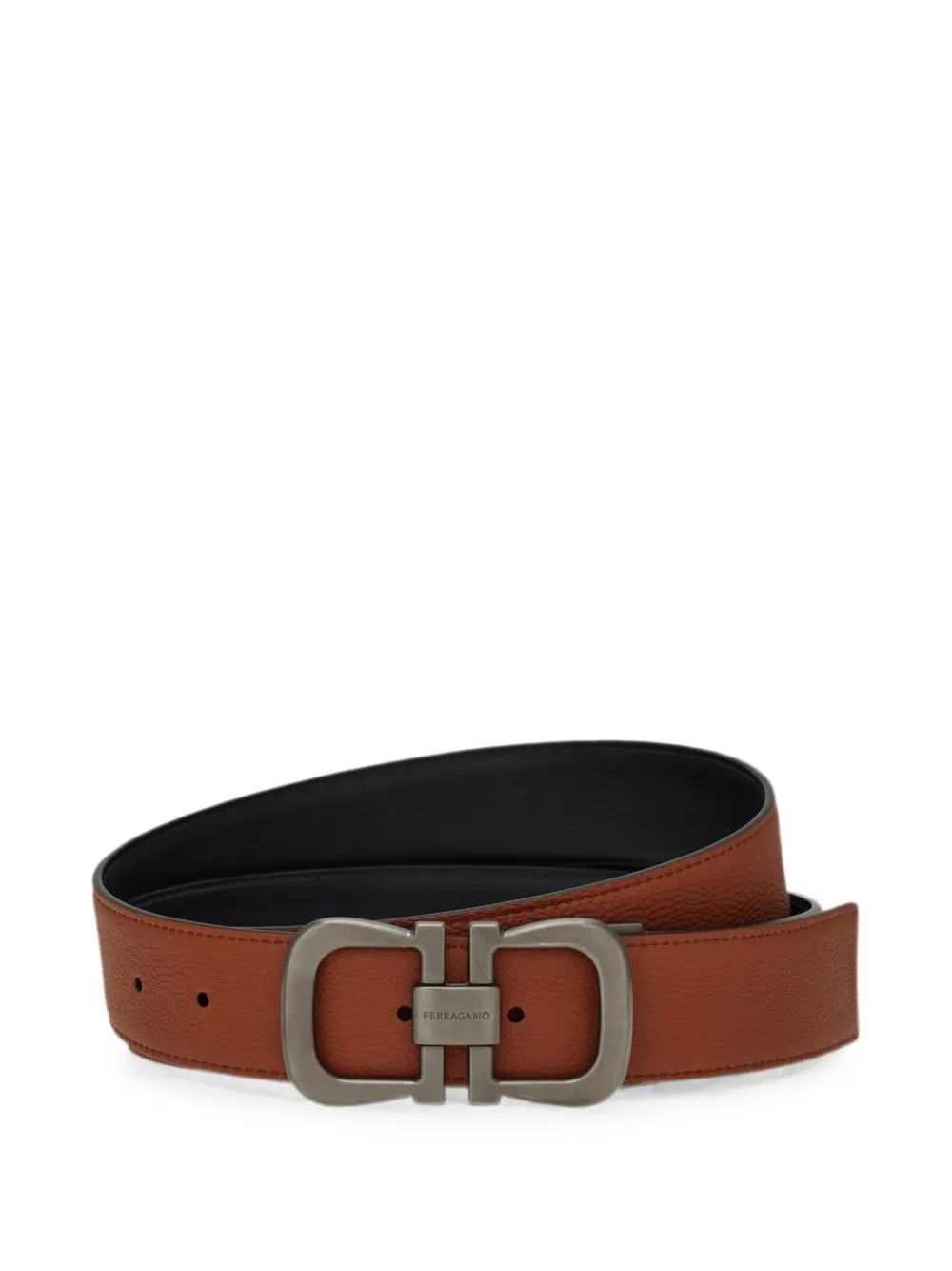 Ferragamo Gancini verstelbare riem Bruin