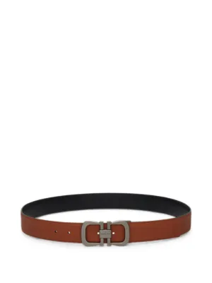 Ferragamo リバーシブル ガンチーニ ベルト | ブラック | FARFETCH JP