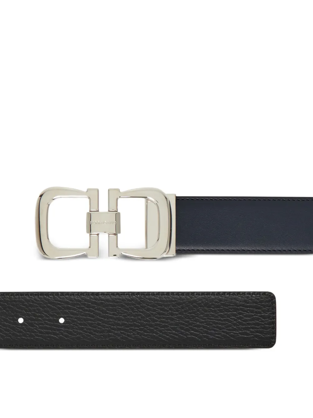 Ferragamo Omkeerbare leren gancini riem Blauw