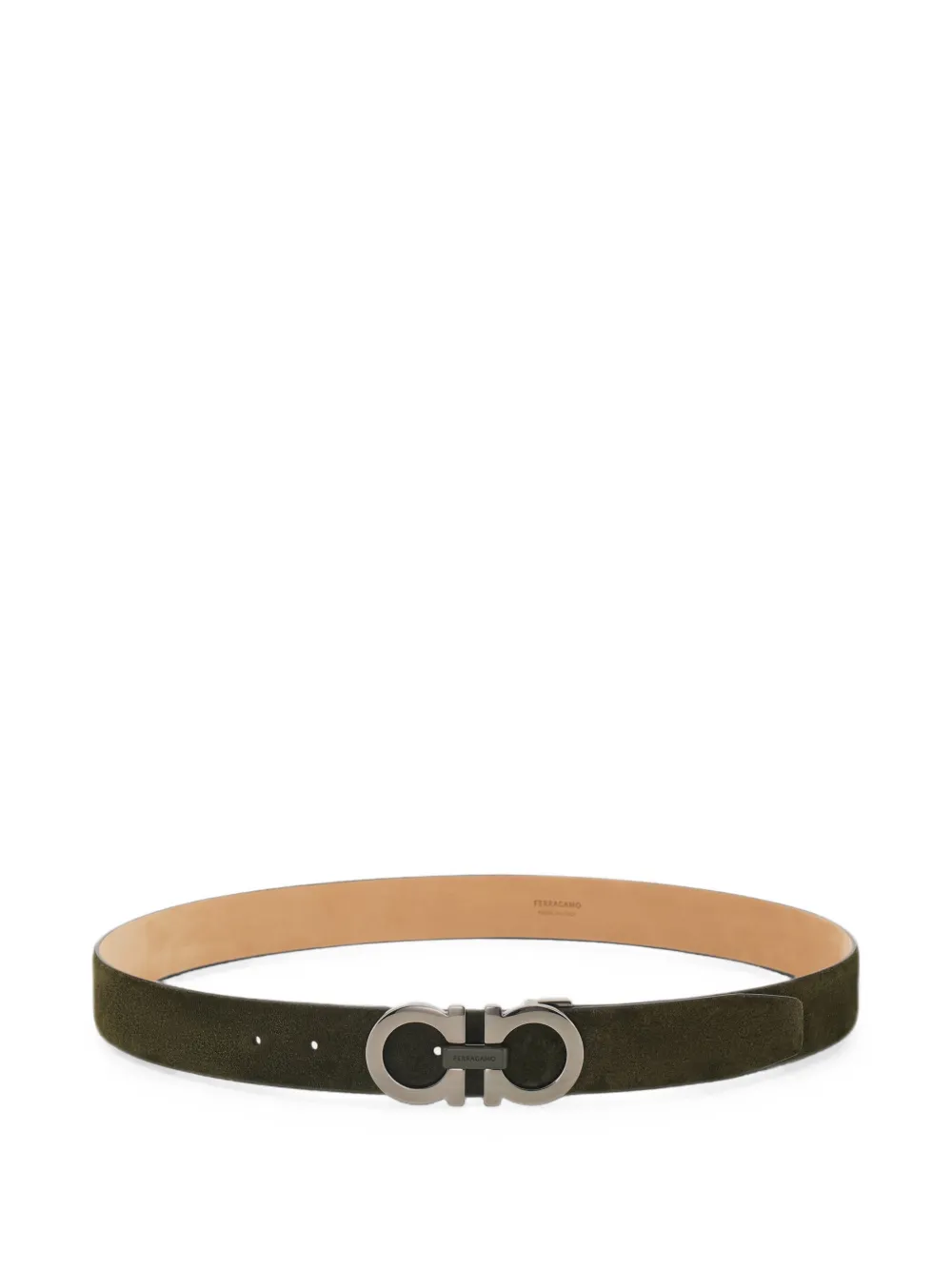 Ferragamo adjustable Gancini belt - Verde