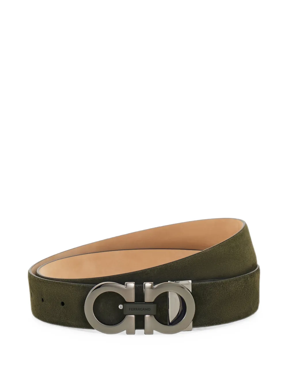 Ferragamo Verstelbare Gancini riem Groen