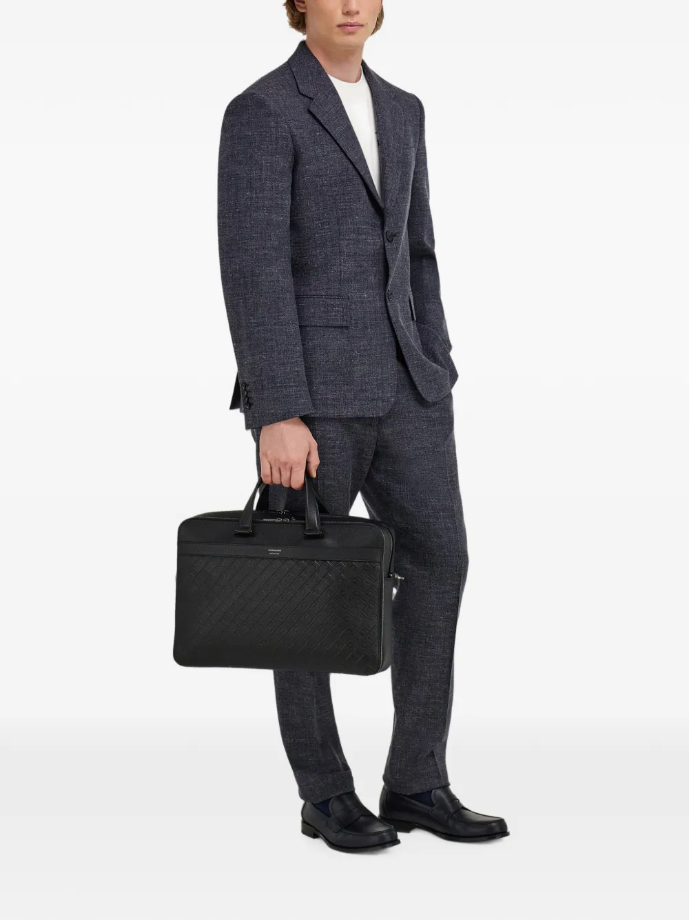 Ferragamo Aktetas met monogram Zwart