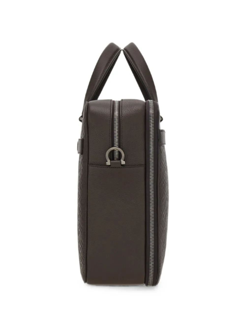 Ferragamo Aktetas met monogram Bruin