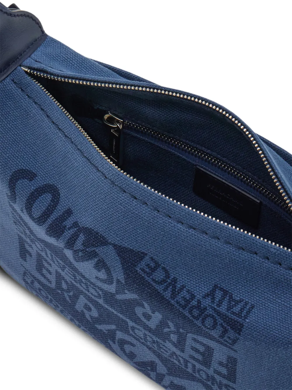 Ferragamo Schoudertas met logo Blauw