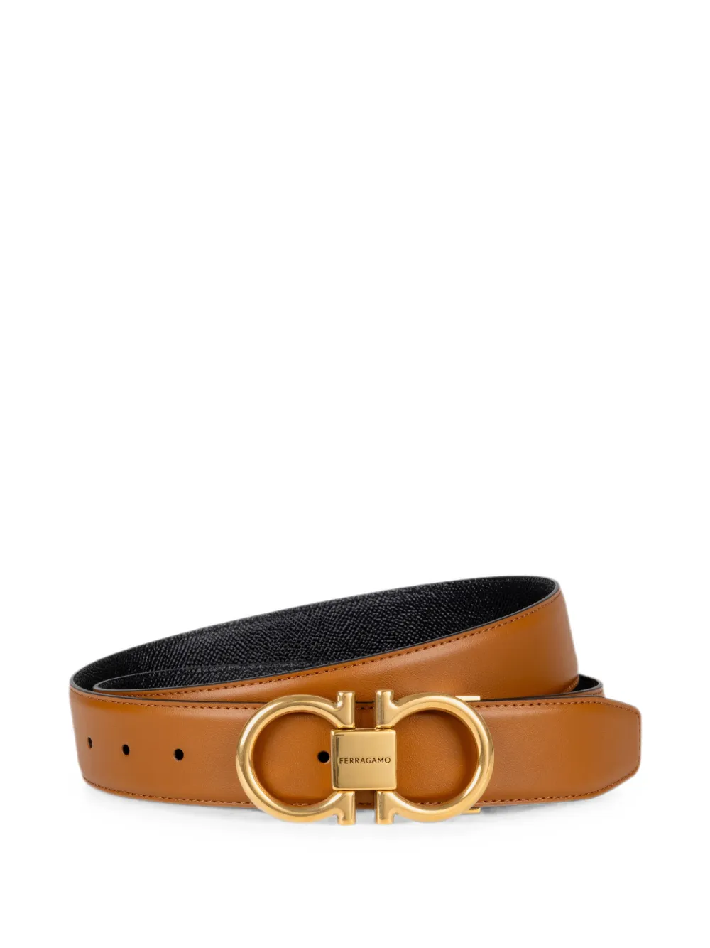 Ferragamo reversible and adjustable Gancini belt - Neutrals