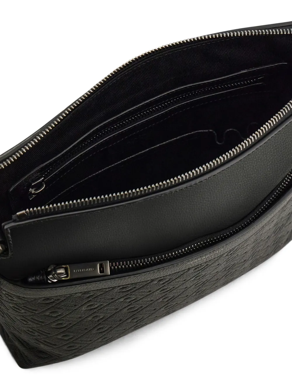 Ferragamo Messengertas met monogram Zwart