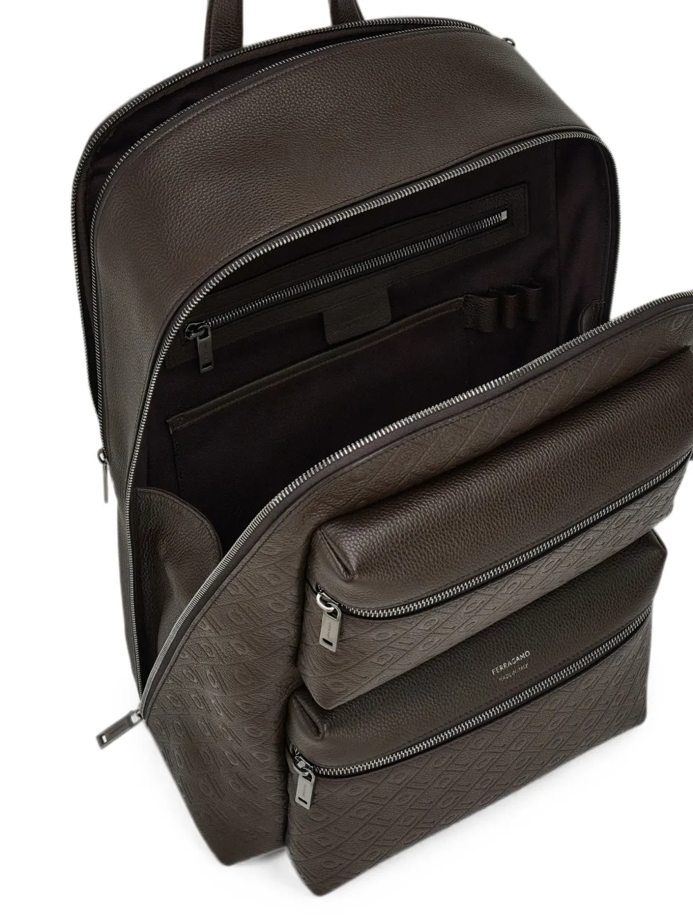Ferragamo Rugzak met monogram Bruin