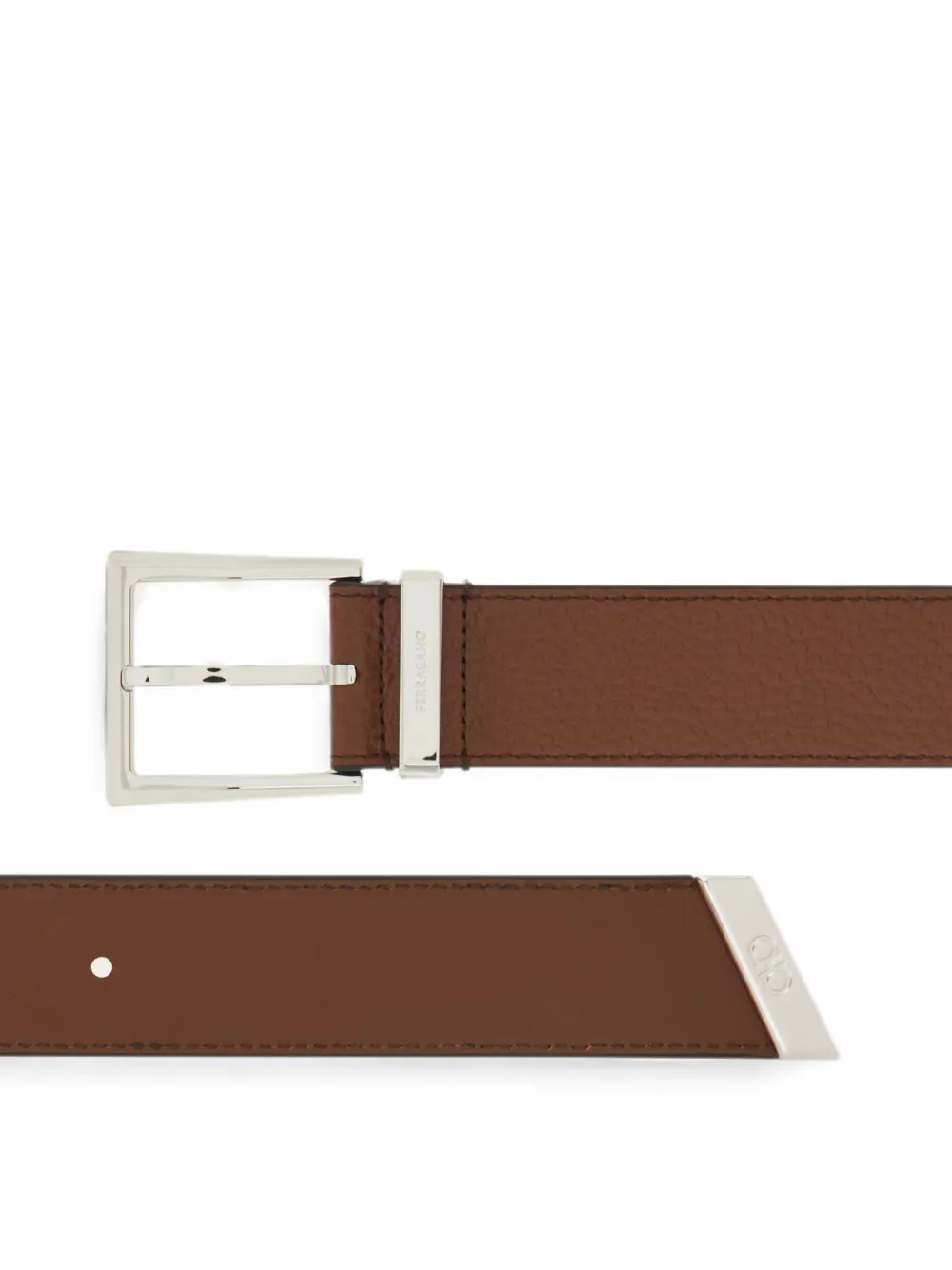 Ferragamo Leren riem Bruin