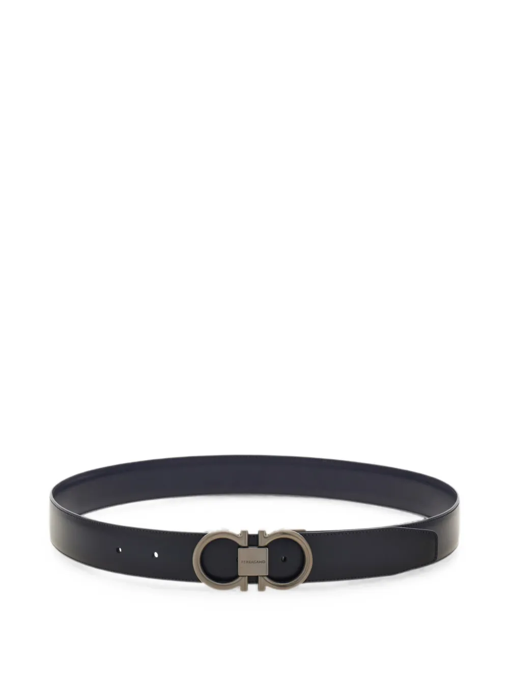 Ferragamo Omkeerbare en verstelbare Gancini riem Blauw