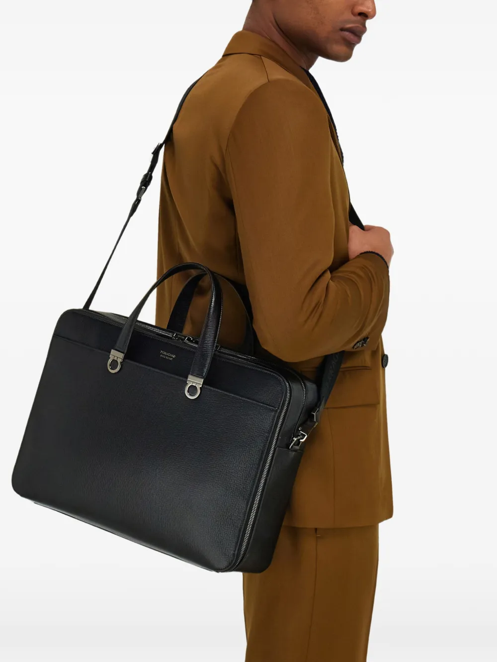 Ferragamo Gancini aktetas Zwart