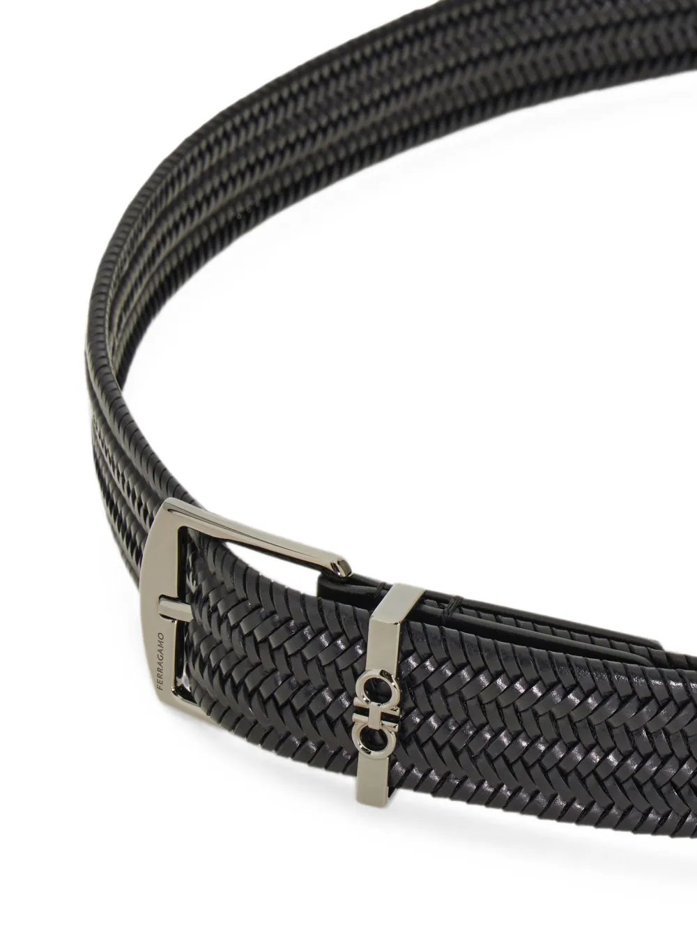 Ferragamo Gevlochten riem Zwart