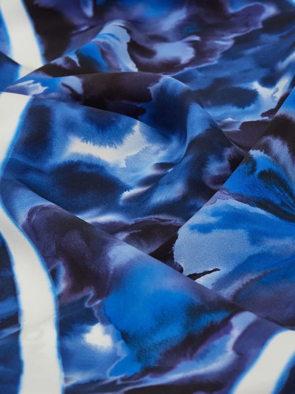 Ferragamo Sjaal met print Blauw