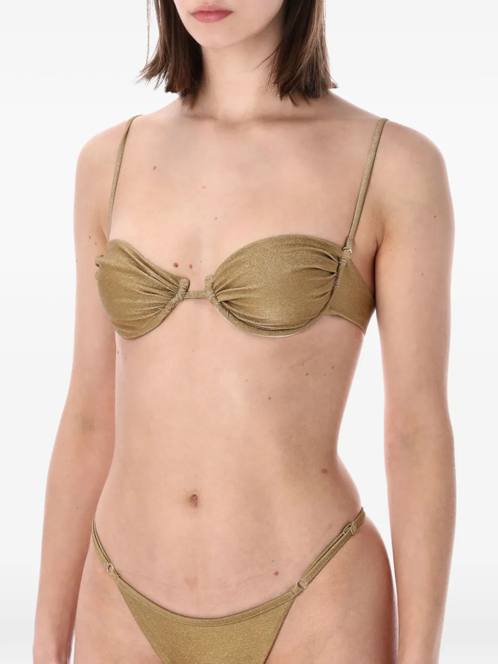Matinée Marina gesmockte bikini Goud