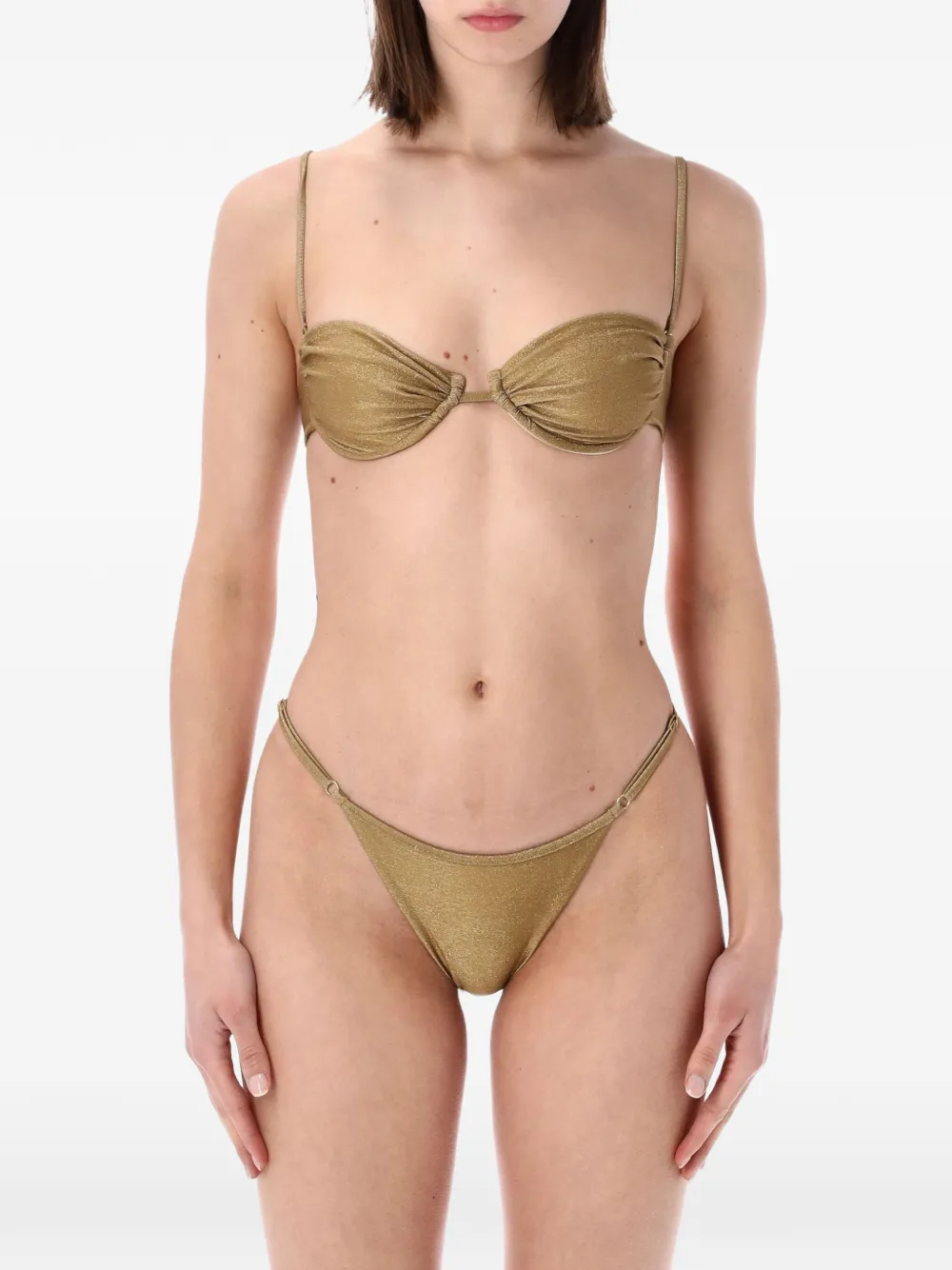Matinée Marina gesmockte bikini Goud