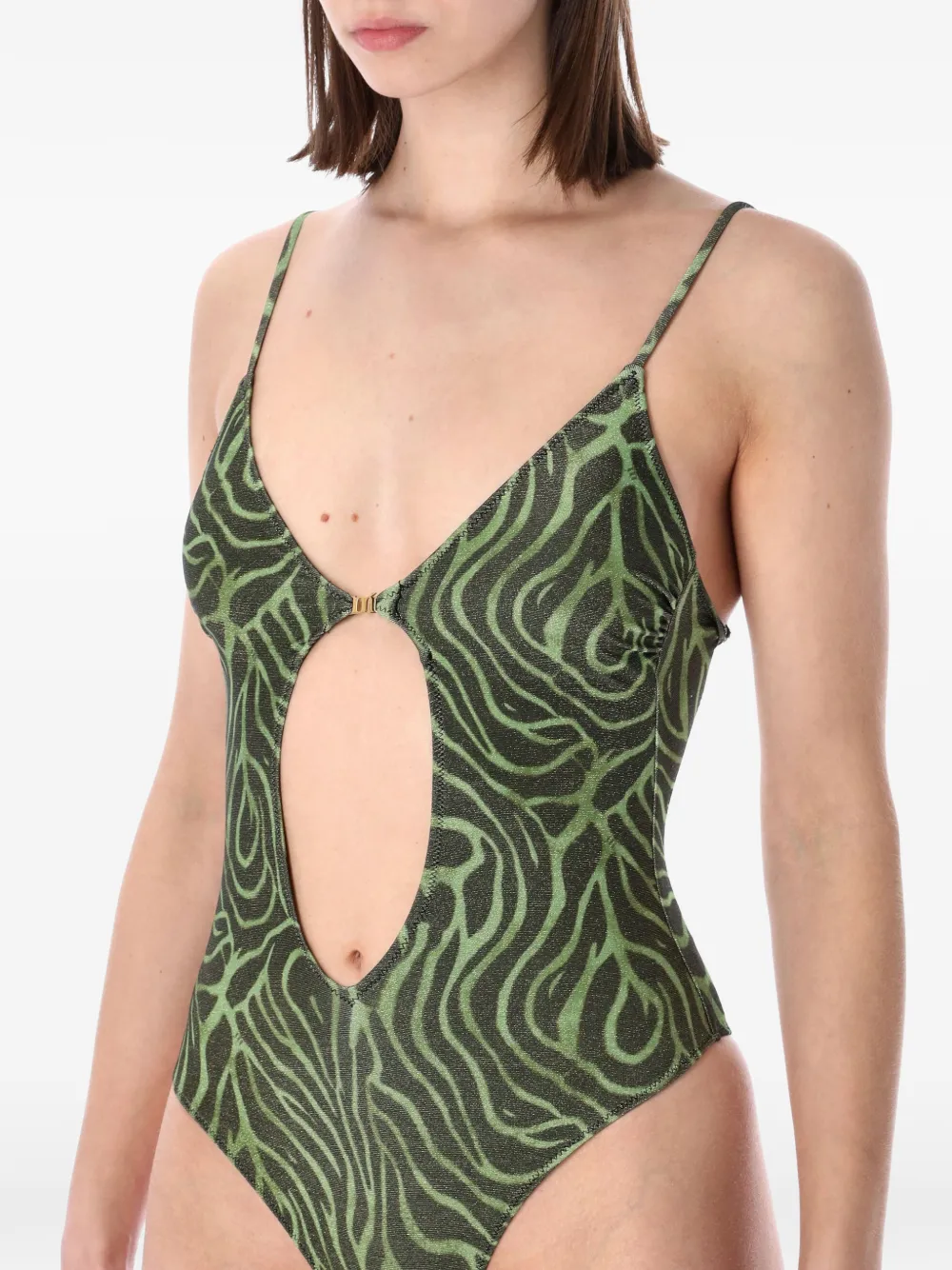 Matinée Lilly ゼブラパターン カットアウト ワンピース水着